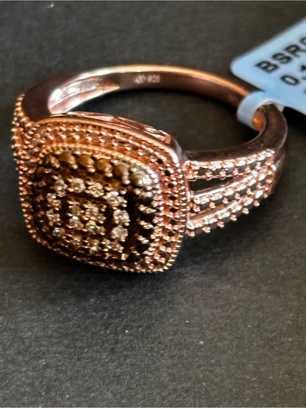 Rose Gold Pavé Cluster Ring - Women Jewelry